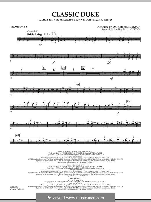 Classic Duke: Trombone 3 part by Duke Ellington