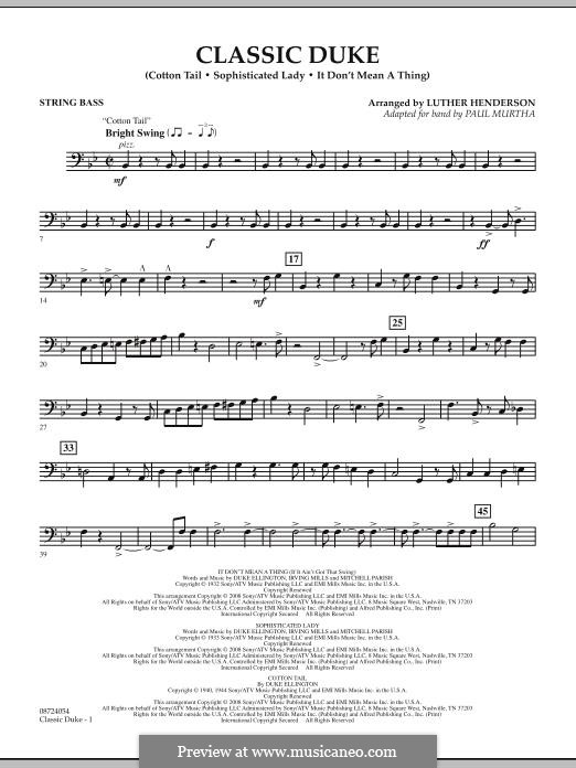Classic Duke: String Bass part by Duke Ellington