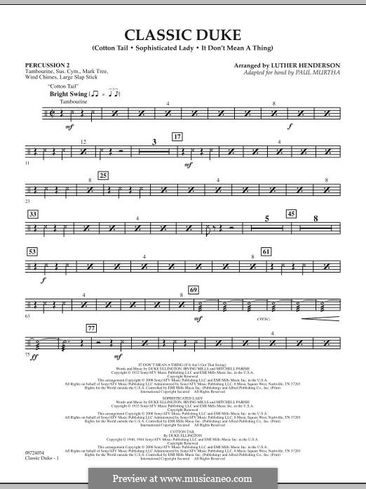 Classic Duke: Percussion 2 part by Duke Ellington