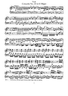 Violin Concerto No.23 in G Major, G.98: Version for violin and piano by Giovanni Battista Viotti