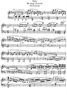Akt II Nr.10 Wo berg' ich mich: For voice and piano by Carl Maria von Weber
