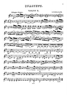 String Quartet in E Minor, Op.25: Violin II part by Ernst Richter