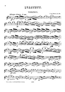 String Quartet in E Minor, Op.25: Violin I part by Ernst Richter