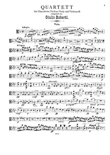 Piano Quartet in F Minor: Viola part by Giulio Roberti