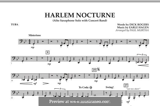 Harlem Nocturne (Alto Sax Solo with Band): Tuba part by Earle Hagen