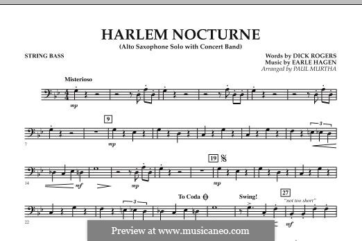 Harlem Nocturne (Alto Sax Solo with Band): String Bass part by Earle Hagen