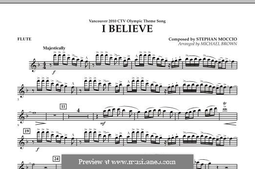 I Believe (Vancouver 2010 CTV Olympic Theme Song): Flute part by Stephan Moccio