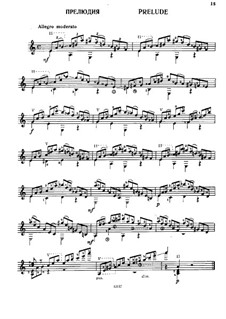 Prelude in A Minor: For a single performer by Francisco Tárrega