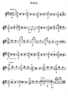 Grand Waltz : For guitar by Francisco Tárrega