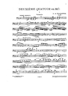 Piano Quartet in E Flat Major, Op.91: Strings parts by René de Boisdeffre