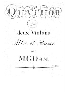 String Quartet in D Major: Violin I part by M.G. Dam