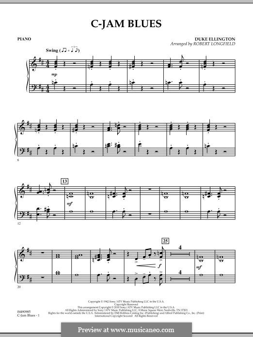 C-Jam Blues (arr. Robert Longfield): Piano part by Duke Ellington