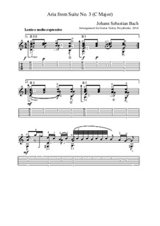 Aria: Version for guitar by Johann Sebastian Bach