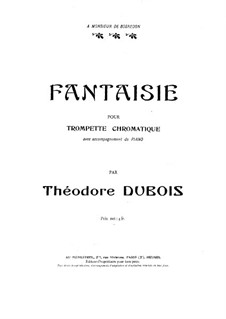 Fantasia for Trumpet and Piano: Score by Théodore Dubois