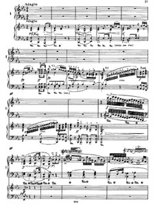 Concerto for Piano and Orchestra No.2, Op.19: Movements II, III, for two pianos four hands by Ludwig van Beethoven