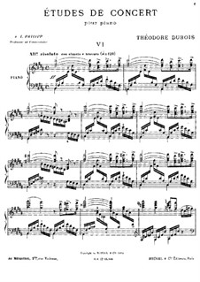 Two Concert Etudes: Complete set by Théodore Dubois