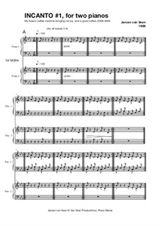 Incanto No.1, for Two Pianos: Incanto No.1, for Two Pianos by Jeroen Van Veen