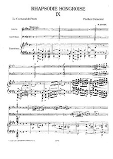 No.9 in E Flat Major, for Piano Trio, S.379: Full score by Franz Liszt