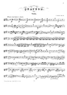 Piano Quartet in A Major, Op.26: Viola part by Carl Lührss