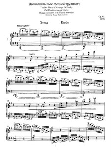 Twelve Pieces , TH 138 Op.40: No.1 Etude by Pyotr Tchaikovsky