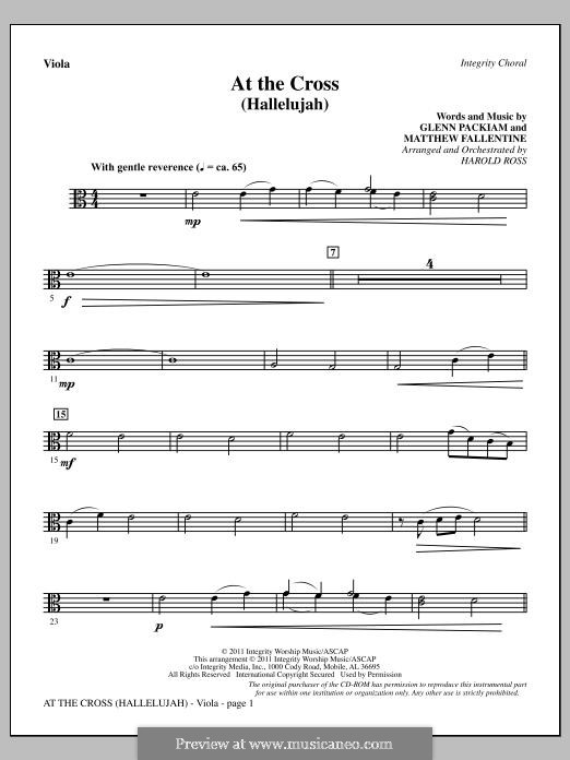 At The Cross (Hallelujah): Viola part by Glenn Packiam, Matthew Fallentine