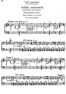 Eighteen Pieces for Piano, TH 151 Op.72: No.18 Scène dansante. Invitation au trèpak by Pyotr Tchaikovsky