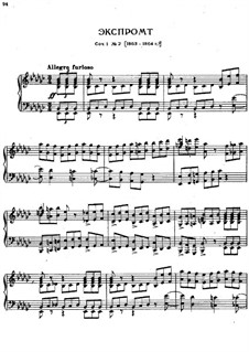 Impromptu in E Flat Minor, TH 122 Op.1 No.2: Impromptu in E Flat Minor by Pyotr Tchaikovsky