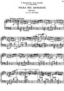 Six Pieces for Piano, TH 143 Op.51: No.2 Polka peu dansante by Pyotr Tchaikovsky