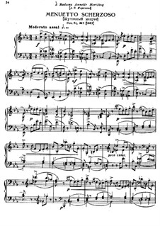 Six Pieces for Piano, TH 143 Op.51: No.3 Menuetto scherzoso by Pyotr Tchaikovsky
