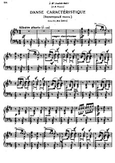 Eighteen Pieces for Piano, TH 151 Op.72: No.4 Danse caractéristique by Pyotr Tchaikovsky