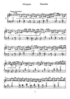 Twelve Pieces , TH 138 Op.40: No.4 Mazurka by Pyotr Tchaikovsky