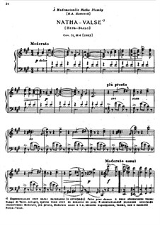 Six Pieces for Piano, TH 143 Op.51: No.4 Natha-valse by Pyotr Tchaikovsky
