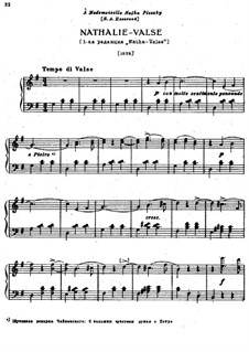 Six Pieces for Piano, TH 143 Op.51: No.4 Natha-valse by Pyotr Tchaikovsky