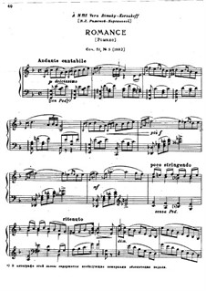 Six Pieces for Piano, TH 143 Op.51: No.5 Romance by Pyotr Tchaikovsky