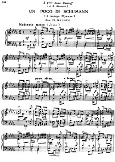 Eighteen Pieces for Piano, TH 151 Op.72: No.9 Un poco di Schumann by Pyotr Tchaikovsky