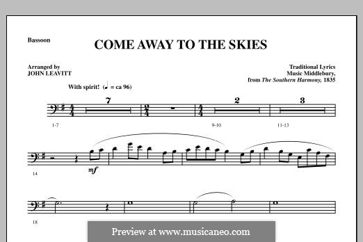 Come Away to the Skies: Bassoon part by Unknown (works before 1850)