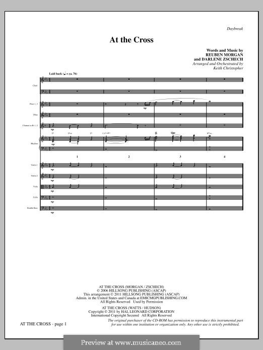 At the Cross (arr. Keith Christopher): Full Score by Darlene Zschech, Reuben Morgan