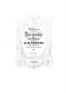 Three Duos for Two Violins, Op.25: Violin I part by Giovanni Battista Viotti