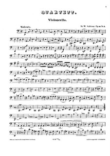 String Quartet in A Minor, Op.58 No.3: Cello part by Wilhelm Valentin Volckmar