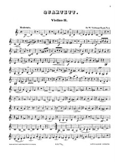 String Quartet in A Minor, Op.58 No.3: Violin II part by Wilhelm Valentin Volckmar