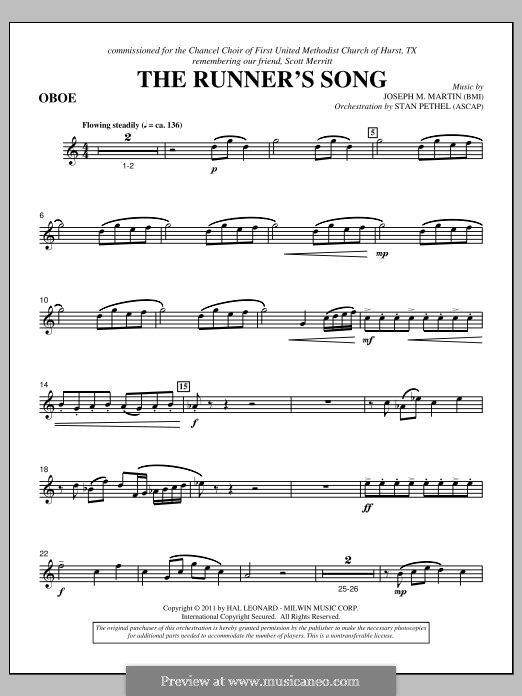 The Runner's Song: Oboe part by Joseph M. Martin
