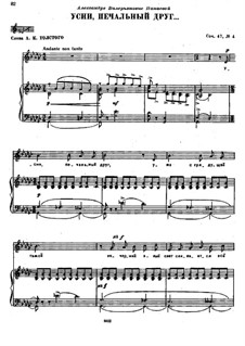 Seven Romances, TH 103 Op.47: No.4 Sleep, Poor Friend by Pyotr Tchaikovsky