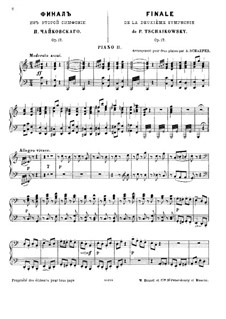Complete set: For two pianos four hands – piano II part by Pyotr Tchaikovsky