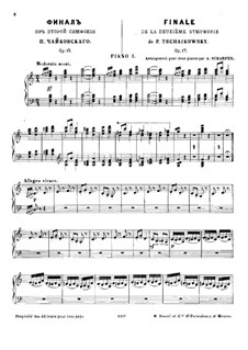 Complete set: For two pianos four hands – piano I part by Pyotr Tchaikovsky