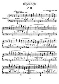 Two Impromptus, Op.13: Impromptu No.2 in G Flat Major by Felix Blumenfeld