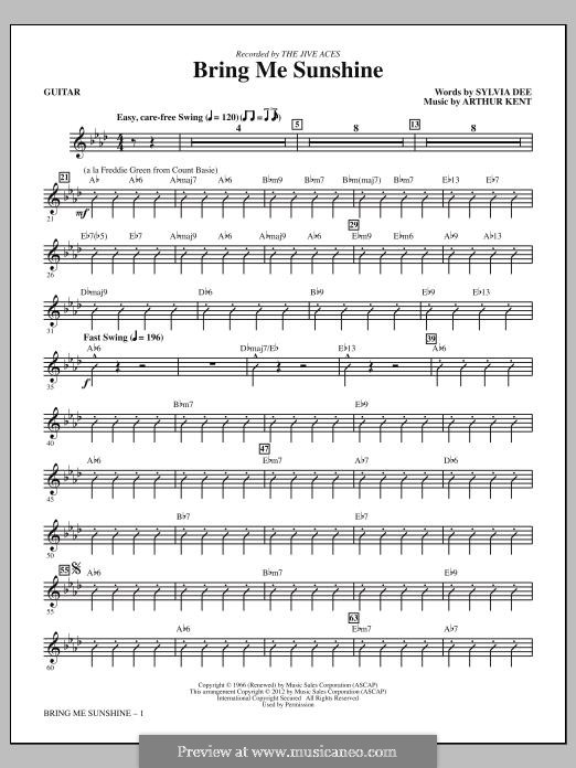 Bring Me Sunshine: Guitar part by Arthur Kent