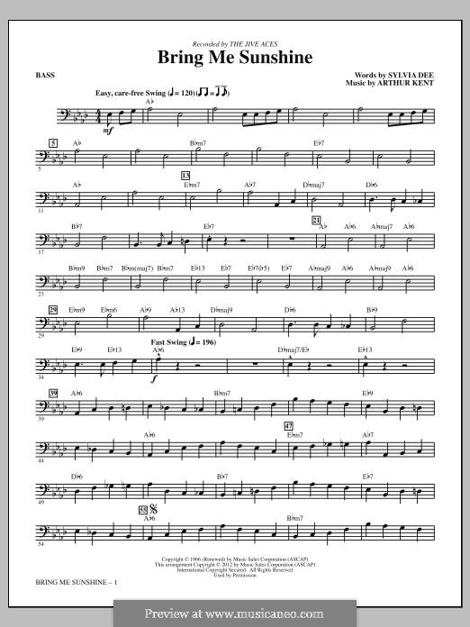 Bring Me Sunshine: Bass part by Arthur Kent