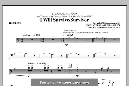 I Will Survive / Survivor (Glee Cast): Trombone part by Adam Anders, Peer Åström