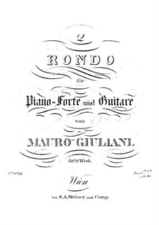 Two Rondos for Guitar and Piano, Op.68: Two Rondos for Guitar and Piano by Mauro Giuliani