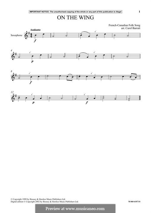 On The Wing: For saxophone by folklore